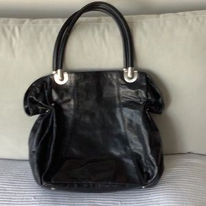 Christopher kon black leather bag